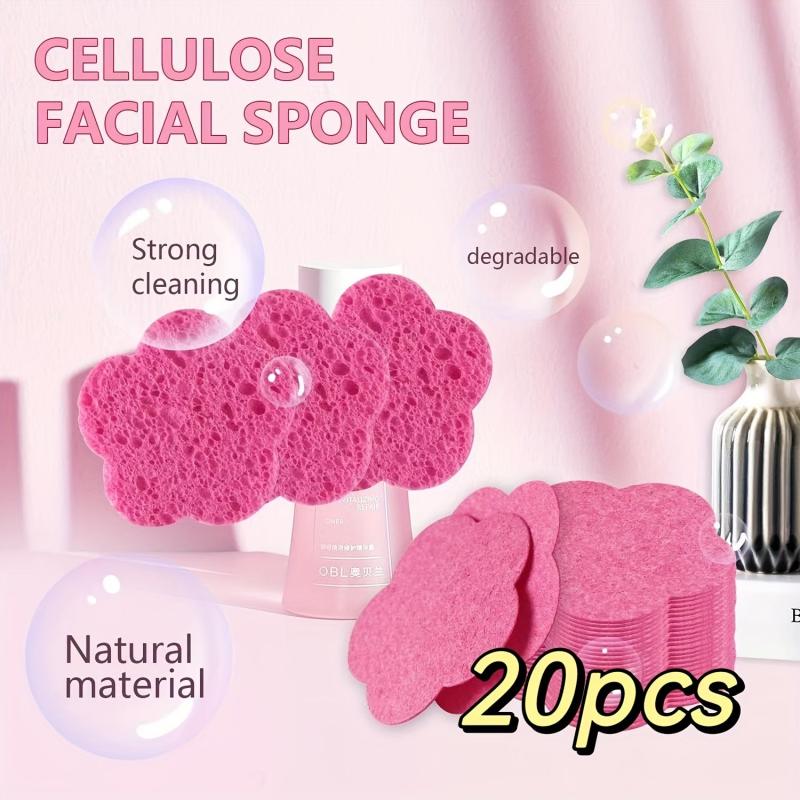 20pcs Compressed Facial Sponges Natural Cleansing Exfoliating Makeup