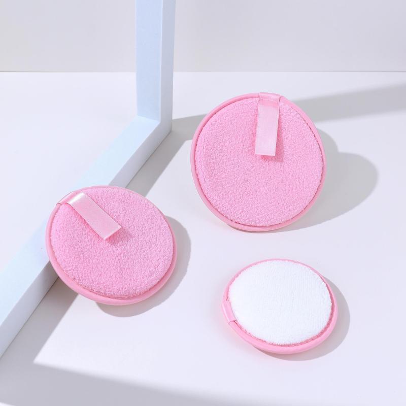Round Makeup Remover Pad Cleansing Puff - Water Cycle Soft Face Puff