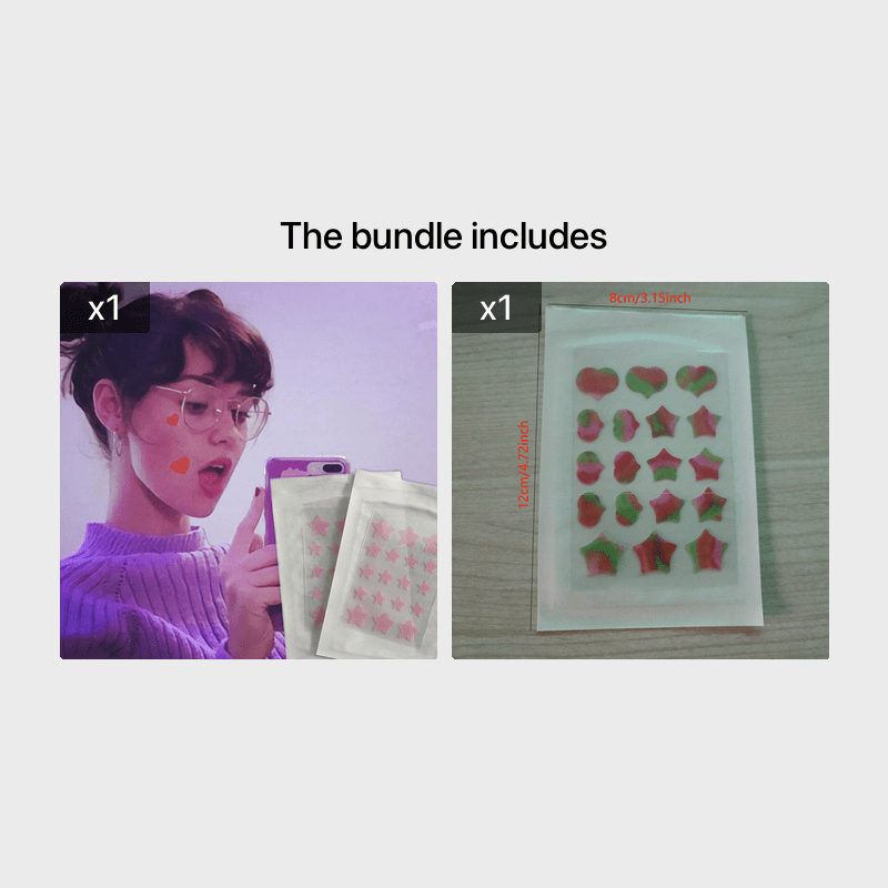 Acne Pimple Patches Hydrocolloid Stars Spot Stickers for Face and Skin