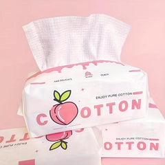 Soft Peach Scented Face Towel 80 Sheets Gentle Cotton Material