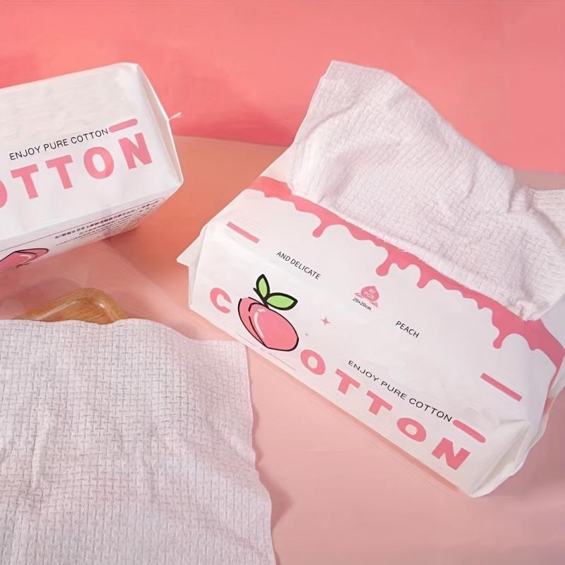 Soft Peach Scented Face Towel 80 Sheets Gentle Cotton Material