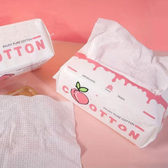 Soft Peach Scented Face Towel 80 Sheets Gentle Cotton Material