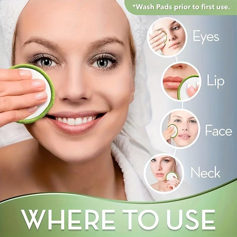 30pcs Bamboo Makeup Remover Pads, All Skin Types