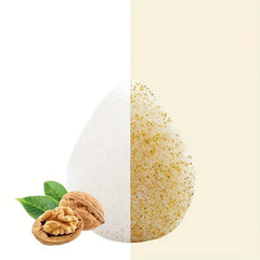 2pcs Walnut Seed Frosted Potato Face Wash Puff Exfoliating Water Drop Sponge