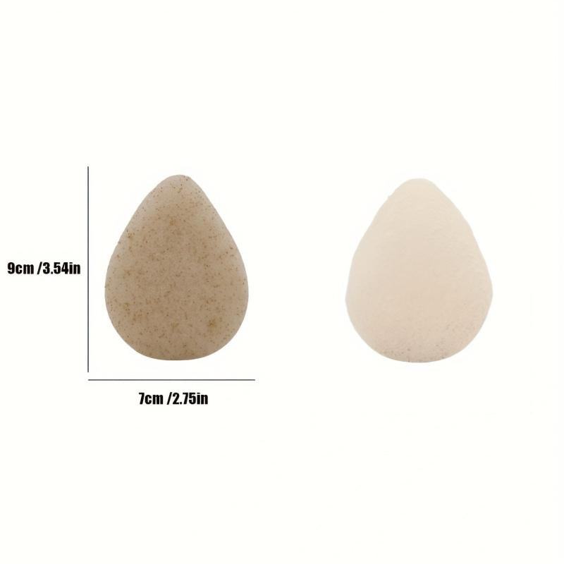 2pcs Walnut Seed Frosted Potato Face Wash Puff Exfoliating Water Drop Sponge