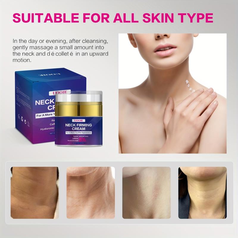 55ml Neck Cream Retinol Caffeine Hyaluronic Acid Promotes Collagen