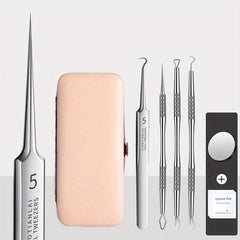 5Pcs Blackhead Remover Tweezers Kit for Whitehead Acne Blemishes