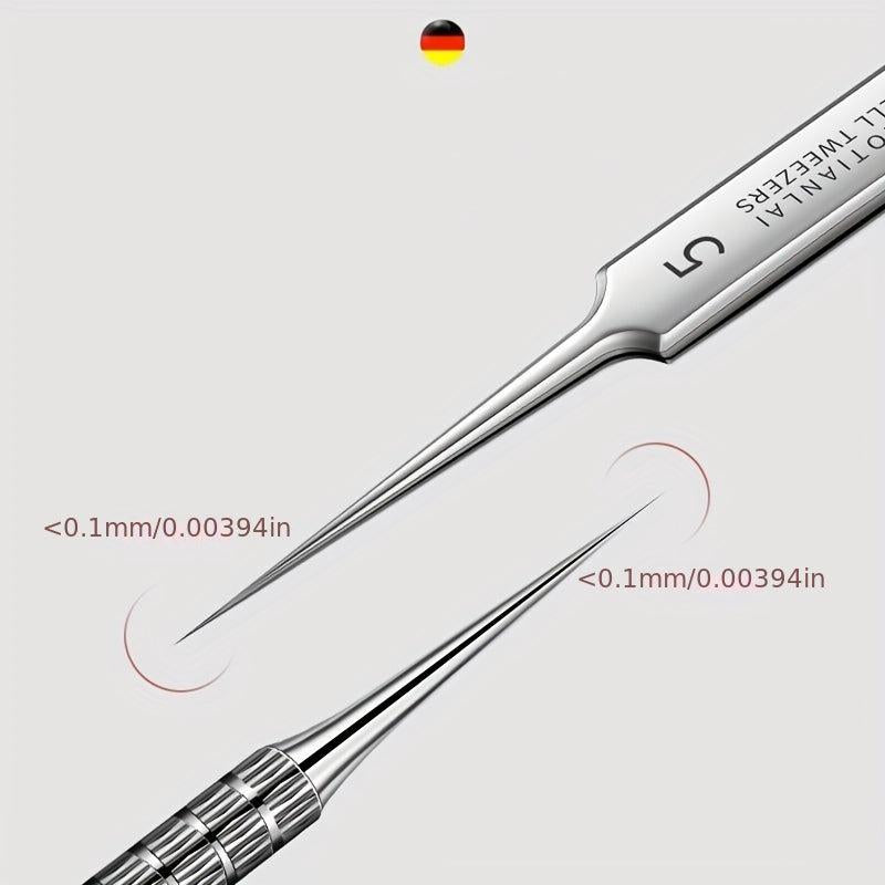 5Pcs Blackhead Remover Tweezers Kit for Whitehead Acne Blemishes