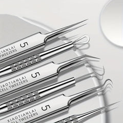 5Pcs Blackhead Remover Tweezers Kit for Whitehead Acne Blemishes