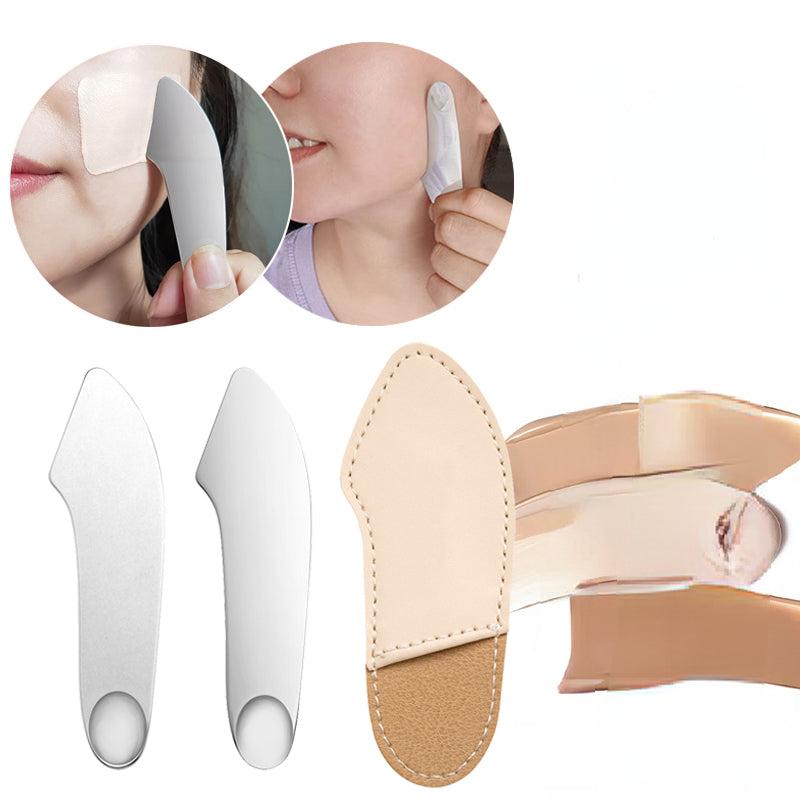 2pcs Stainless Steel Foundation Spatula & Eye Cream Spoons Set