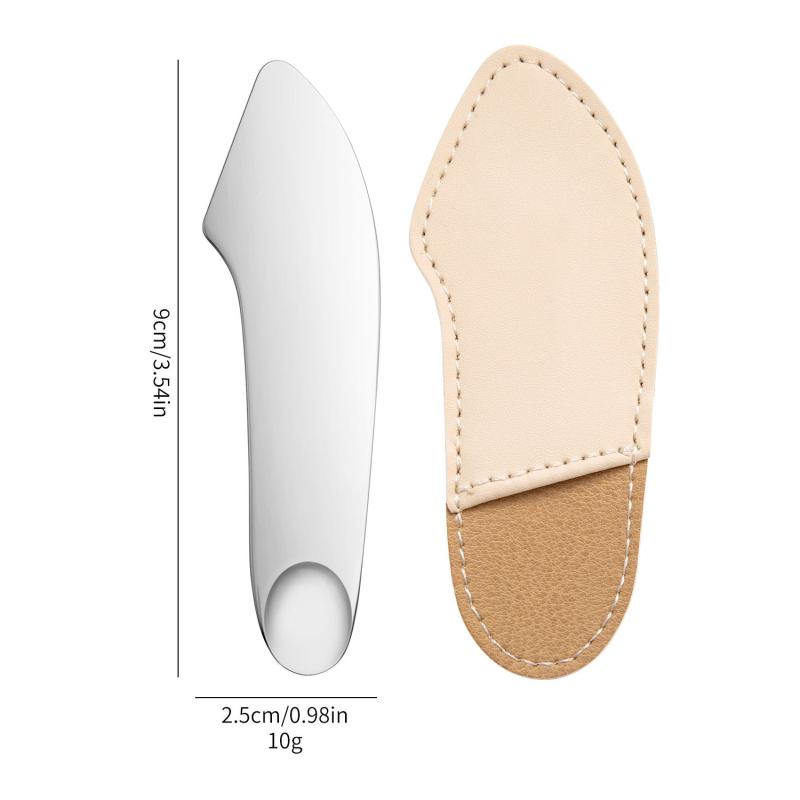 2pcs Stainless Steel Foundation Spatula & Eye Cream Spoons Set