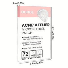144 Pcs Face Patches Microneedles Invisible Acne Removal Patch Blemish Stickers