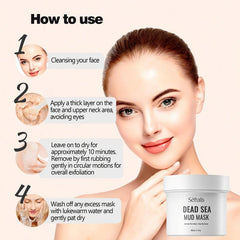 Moisturizing Dead Sea Mud Mask 180ml Exfoliating Cleansing Pores Blackheads
