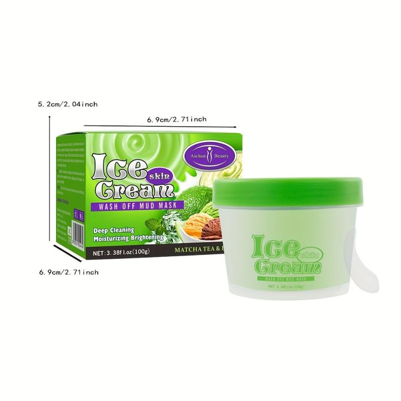 Ice Cream Facial Wash Mud Mask - Deep Clean, Moisturize, Exfoliate - Men & Women