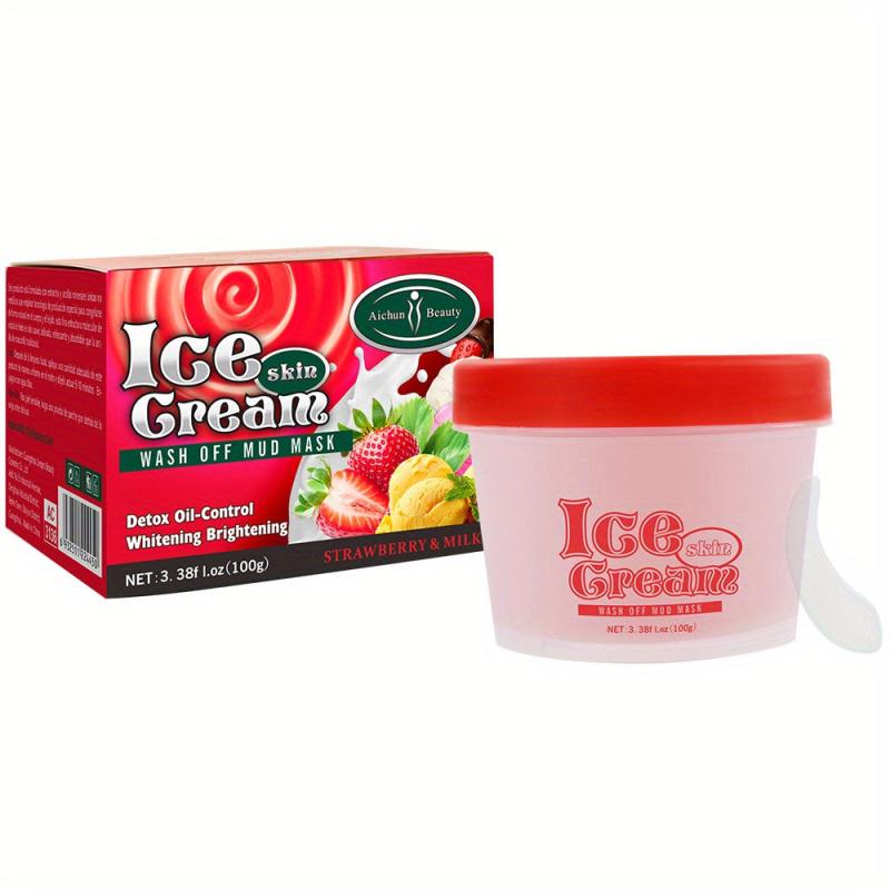Ice Cream Facial Wash Mud Mask - Deep Clean, Moisturize, Exfoliate - Men & Women