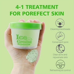 Ice Cream Facial Wash Mud Mask - Deep Clean, Moisturize, Exfoliate - Men & Women