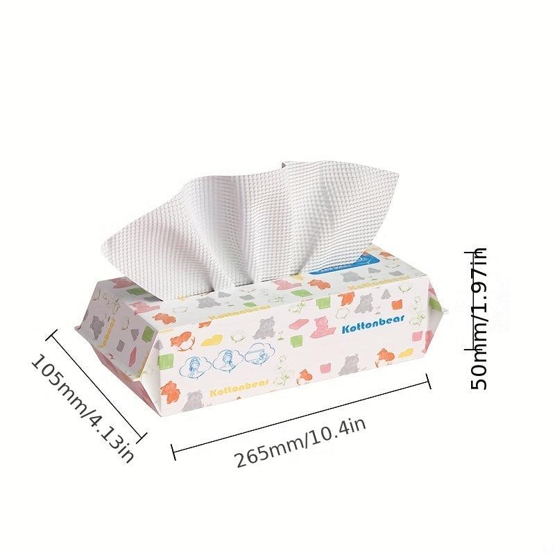 50 Pack Pearl Pattern Disposable Face Towel Thickened Cotton Soft Towel