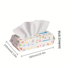 50 Pack Pearl Pattern Disposable Face Towel Thickened Cotton Soft Towel