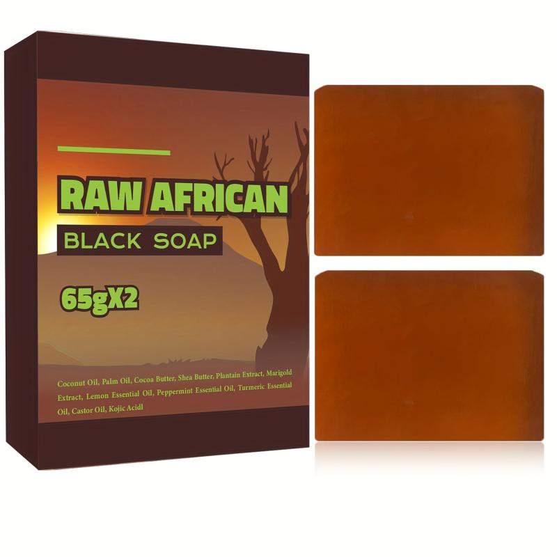 African Soap 2 X 65g Bars Raw Organic Soap Acne Dry Skin Rashes Scar Removal