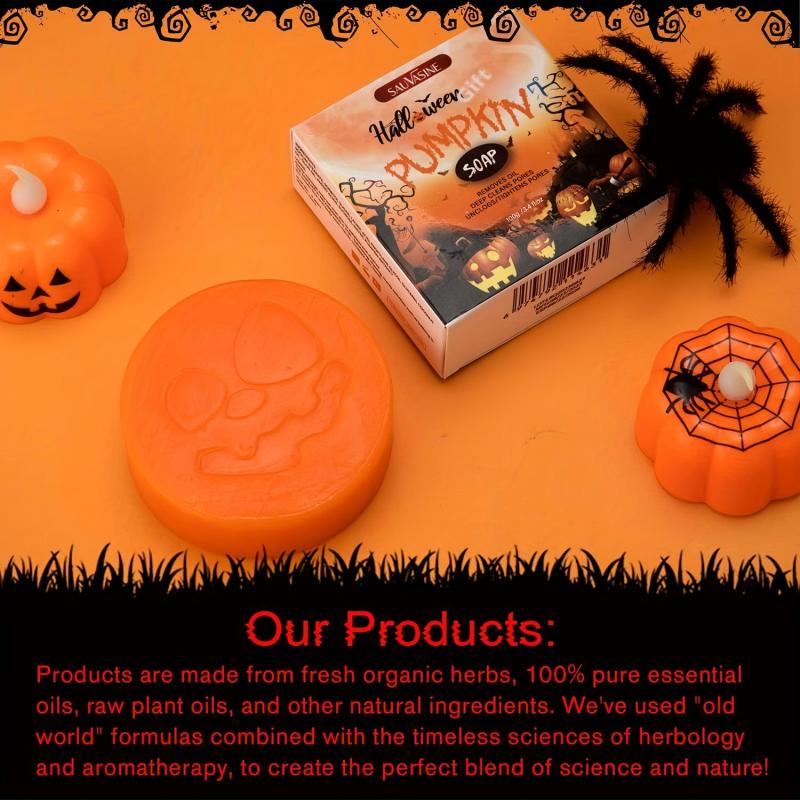 100g Halloween Pumpkin Soap - Skull Head Style