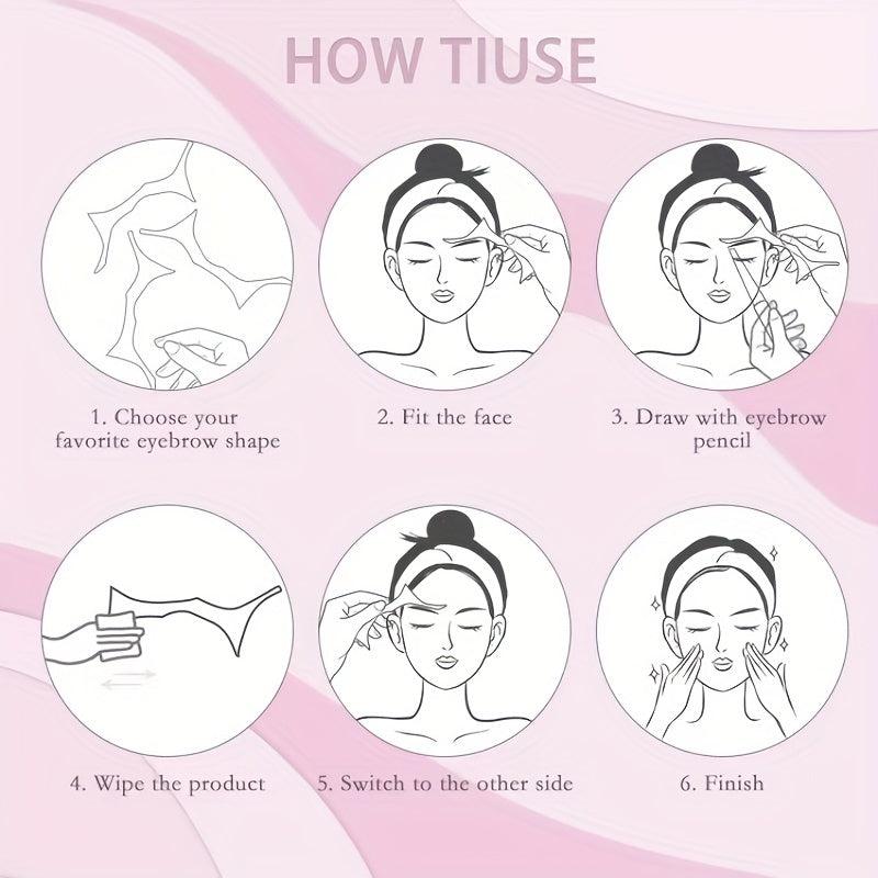 1pc Eyeliner Eyebrow Stencil Reusable Eyebrow Makeup Template