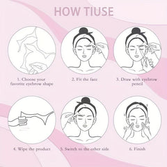 1pc Eyeliner Eyebrow Stencil Reusable Eyebrow Makeup Template