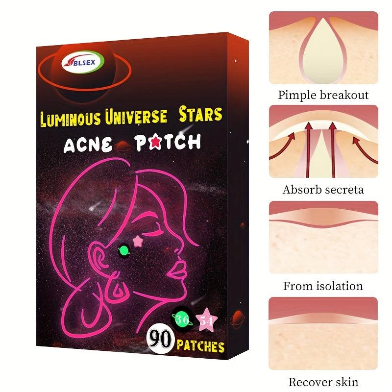 90 Patches Fluorescent Style Acne Cover Solar System Starry Sky