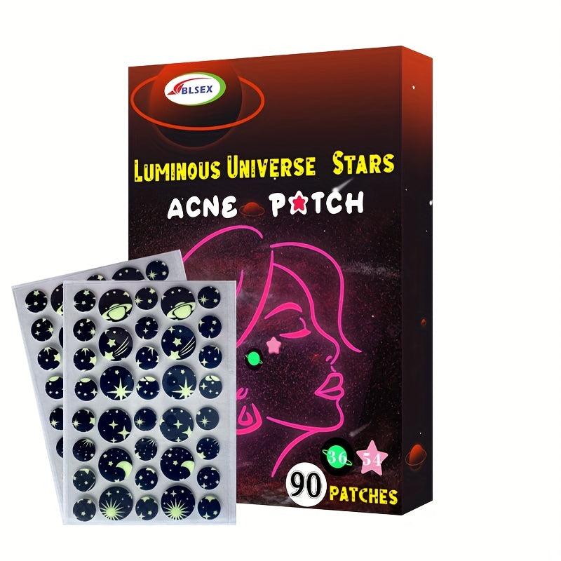 90 Patches Fluorescent Style Acne Cover Solar System Starry Sky