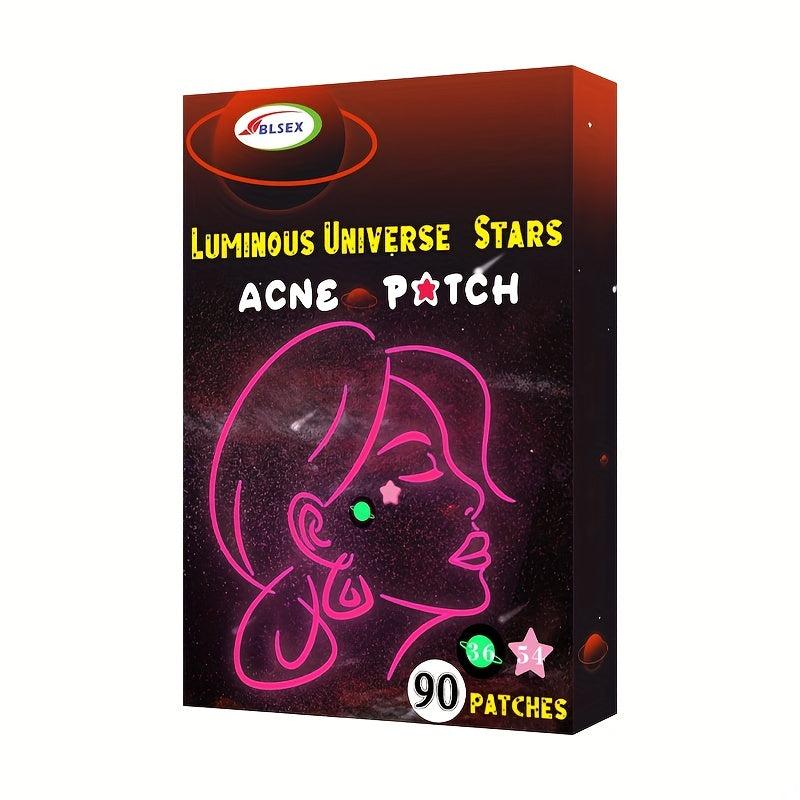 90 Patches Fluorescent Style Acne Cover Solar System Starry Sky