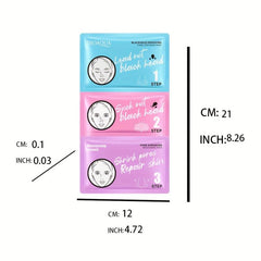 3-Step Women's Blackhead Strips, Remove Blackheads, Shrink Pores