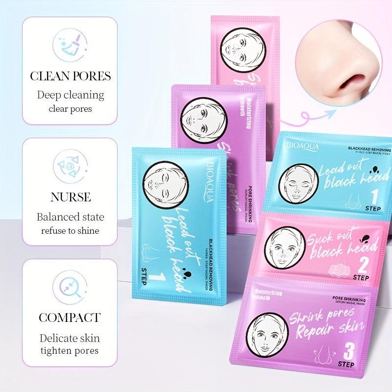 3-Step Women's Blackhead Strips, Remove Blackheads, Shrink Pores