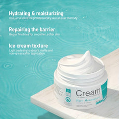 Velvety Texture Face Moisturizer Hyaluronic Acid Ceramides