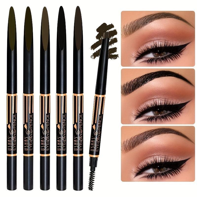 Smudge Proof Waterproof Eyebrow Pencil with Brush