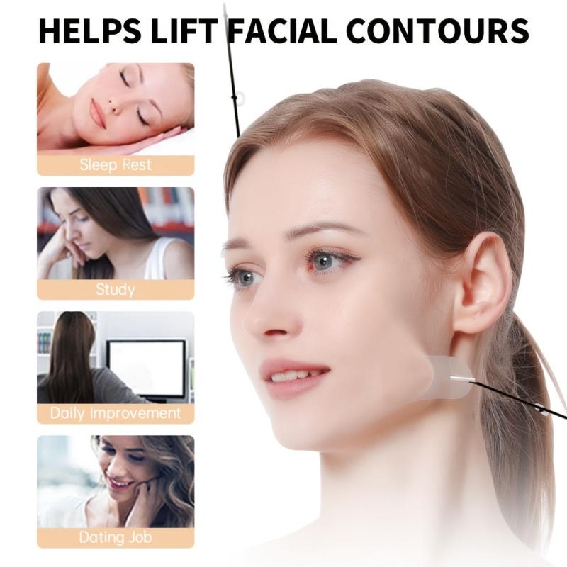20pcs Invisible Face Lift Tape Set with Lifting Rope Instant Face Lift Sticker