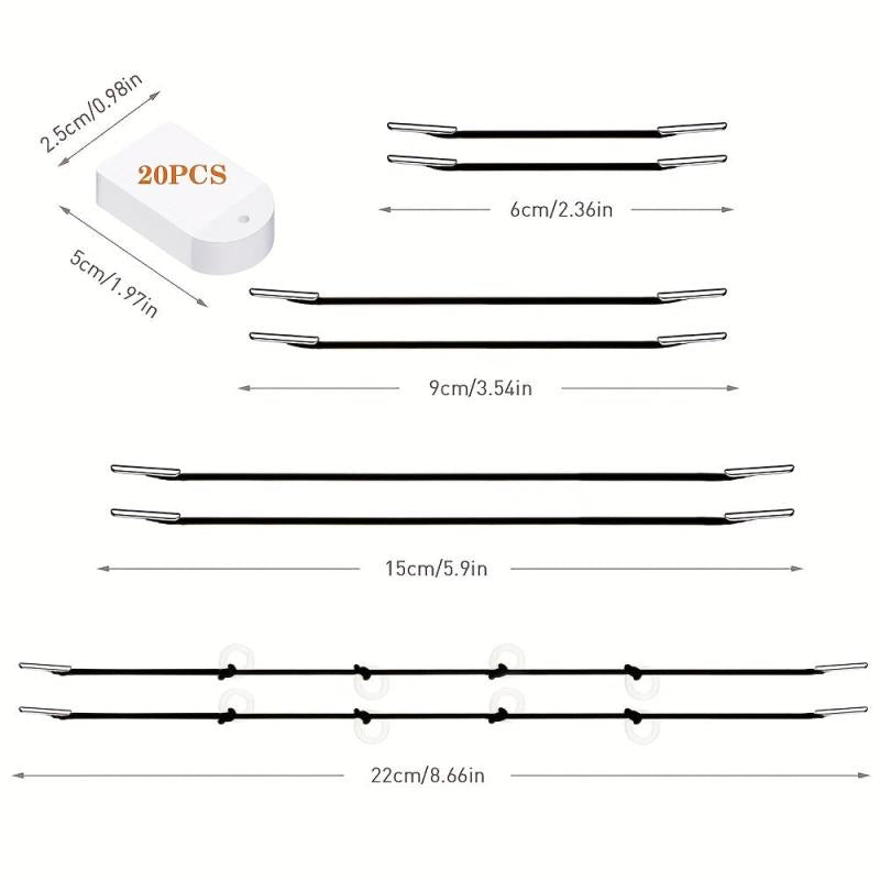 20pcs Invisible Face Lift Tape Set with Lifting Rope Instant Face Lift Sticker