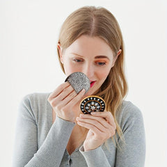 16pcs Bamboo Charcoal Makeup Remover Puff - Soft & Reusable