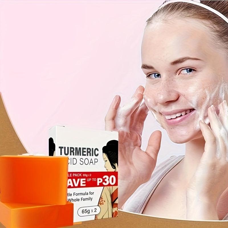 Turmeric Soap with Hyaluronic Acid Vitamin C Retinoic Acid Collagen 65g