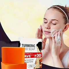 Turmeric Soap with Hyaluronic Acid Vitamin C Retinoic Acid Collagen 65g