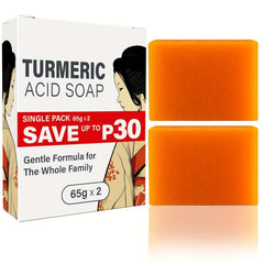 Turmeric Soap with Hyaluronic Acid Vitamin C Retinoic Acid Collagen 65g