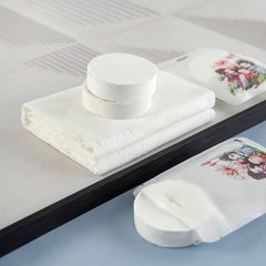 70 Compressed Bath Towels Individually Wrapped Soft Sponge Towel