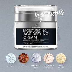 Men's Face Moisturizer Retinol Collagen Peptides Caffeine Hyaluronic Acid Cream