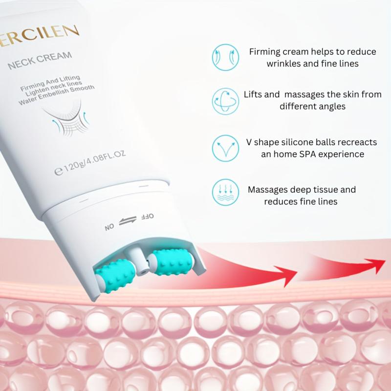 Neck Firming Cream Roller 2 In 1 - Improve Aging Look