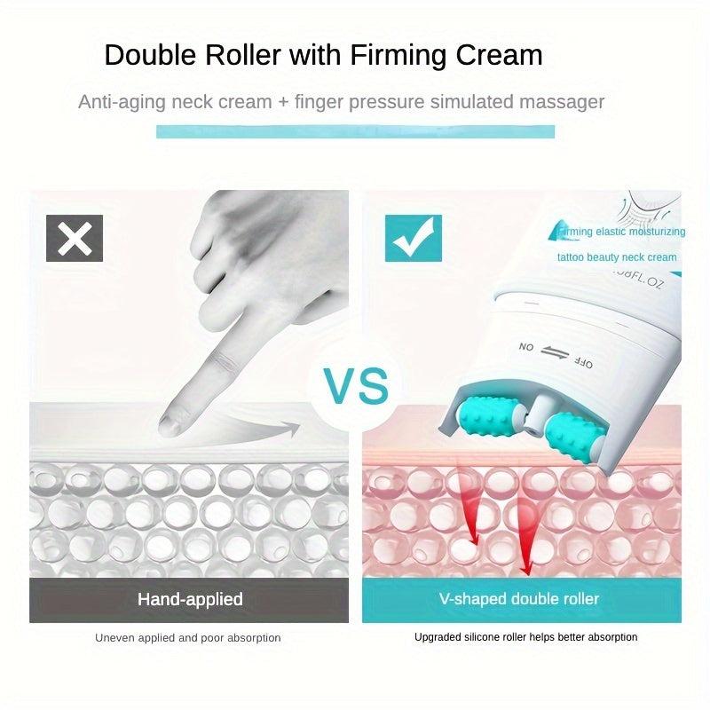 Neck Firming Cream Roller 2 In 1 - Improve Aging Look