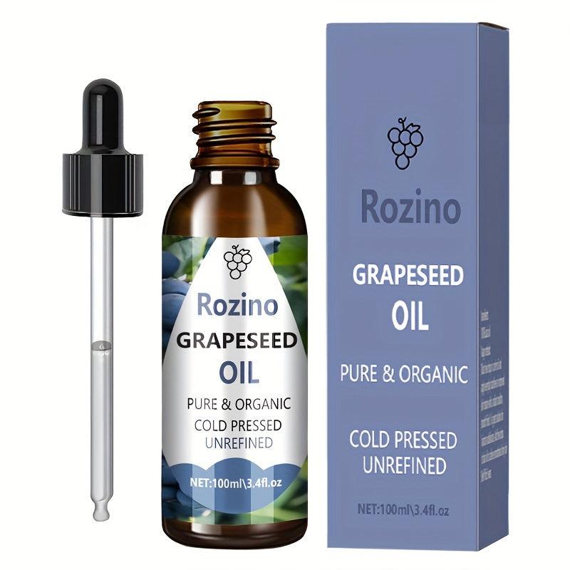 100ml Organic Grape Seed Oil - Pure Natural for Face Body Nails Hair