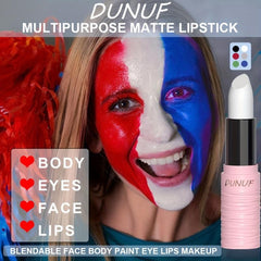 6-Color Matte Face Lipstick Halloween Makeup