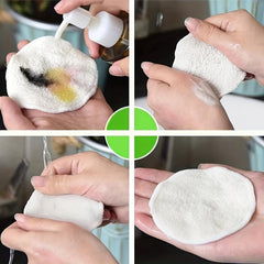 16pcs Bamboo Makeup Remover Pads Face Eye Washable Cloth for All Skin Types