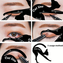 Cat Eyeliner Stencil Pads - Quick Eye Makeup Stencil