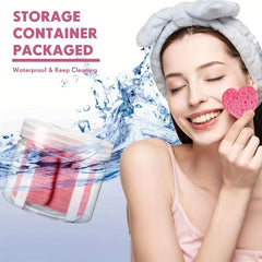 20 Heart Shape Compressed Facial Sponges Cellulose 100% Natural Spa Sponges