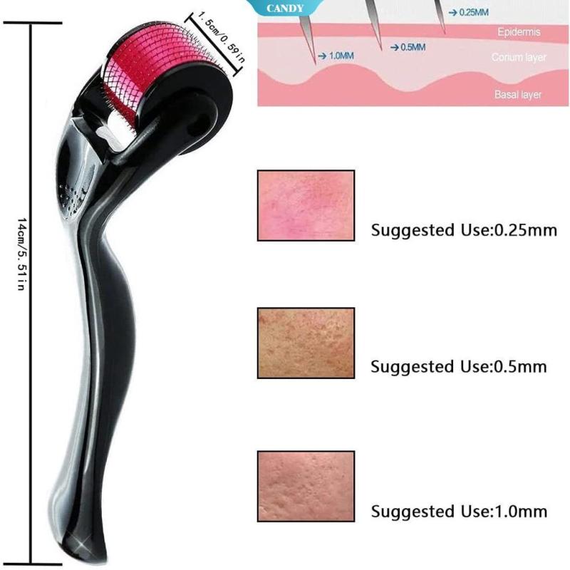 Derma Roller System 0.3mm Microneedle Roller for Beard & Hair