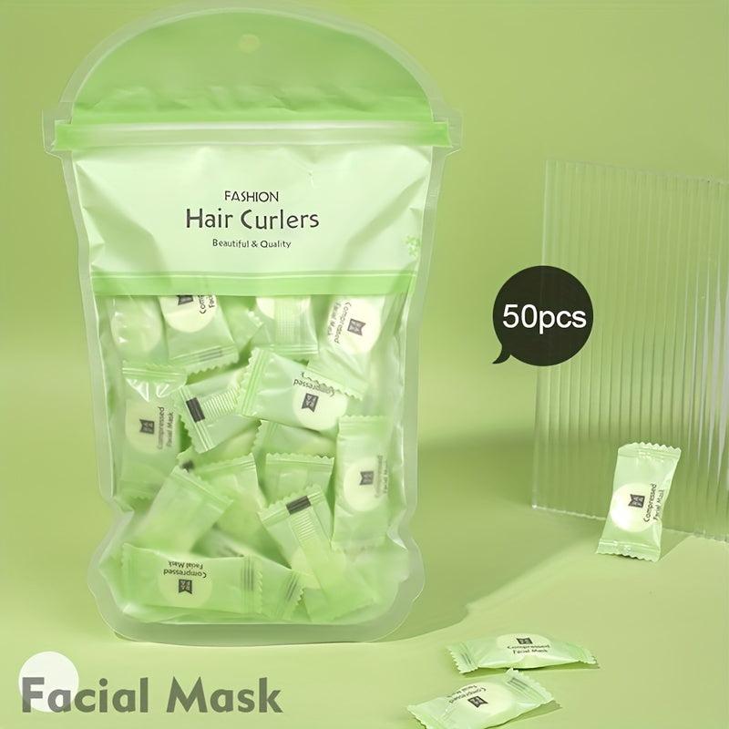 50pcs DIY Compressed Facial Masks Skin Friendly Home Travel Non Woven Disposable